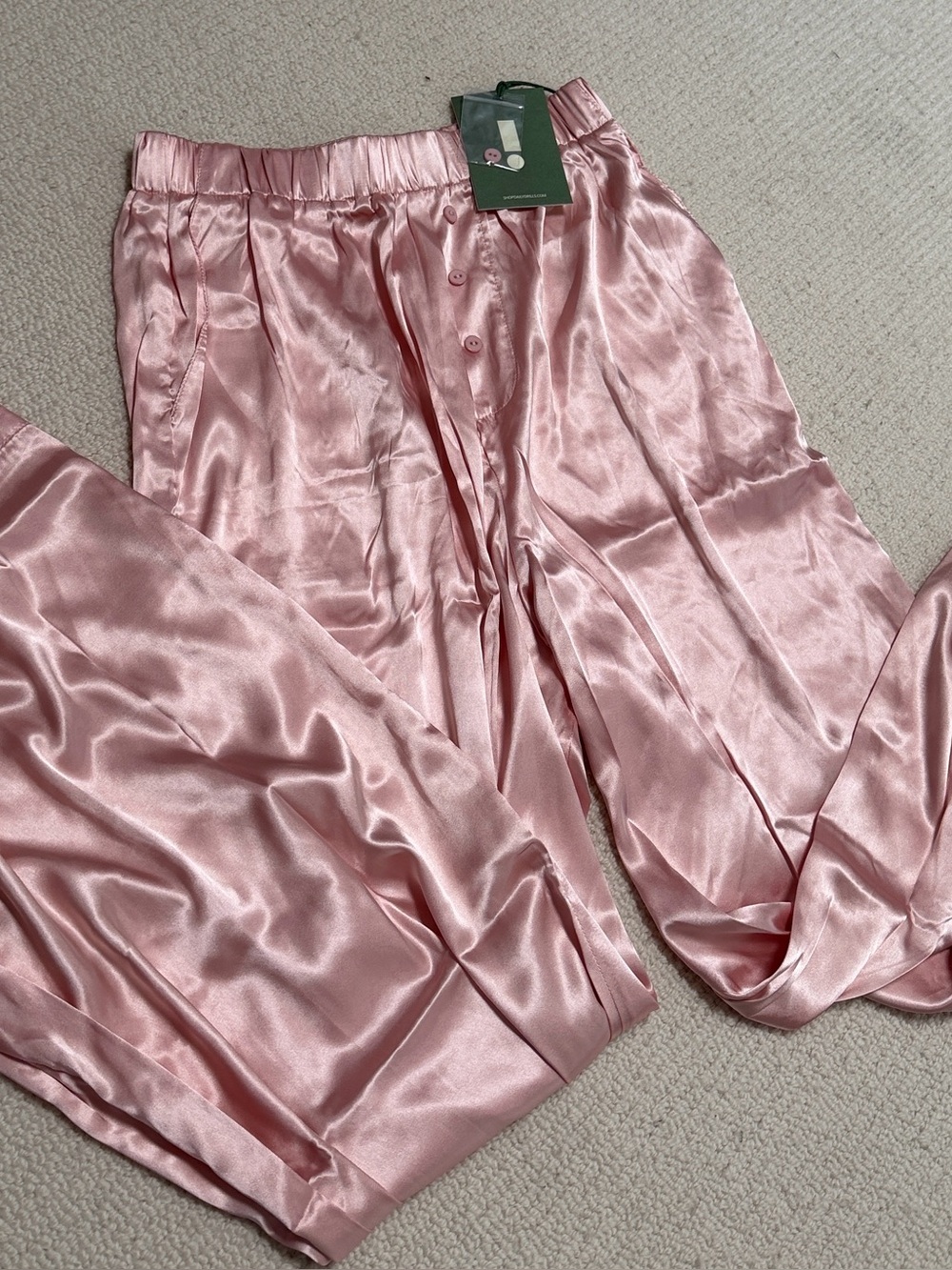 NEW XS/S Daily Drills Pink Satin Girls' Pants